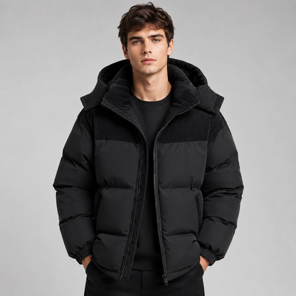 Herren Oversize Steppjacke Mit Kapuze