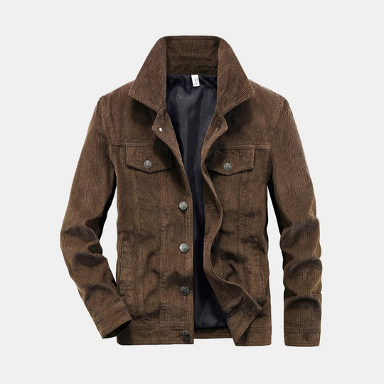 Men's Corduroy Jacket with Classic Design 