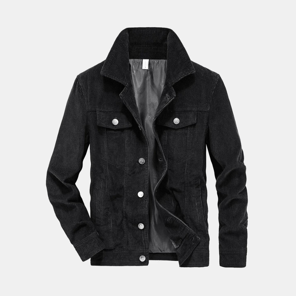 Men's Corduroy Jacket with Classic Design 