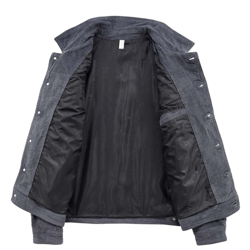 Men's Corduroy Jacket with Classic Design 