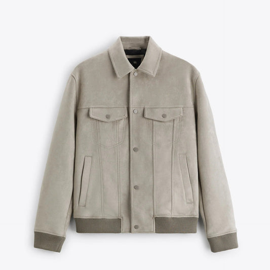 Bikerjacke für Herren mit asymmetrischem Reißverschluss