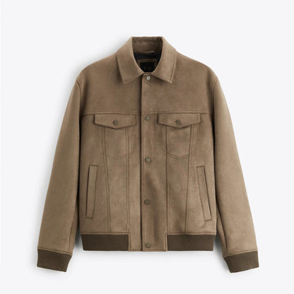 Bikerjacke für Herren mit asymmetrischem Reißverschluss