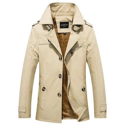 Gefütterte Freizeitjacke für Herren mit Stehkragen