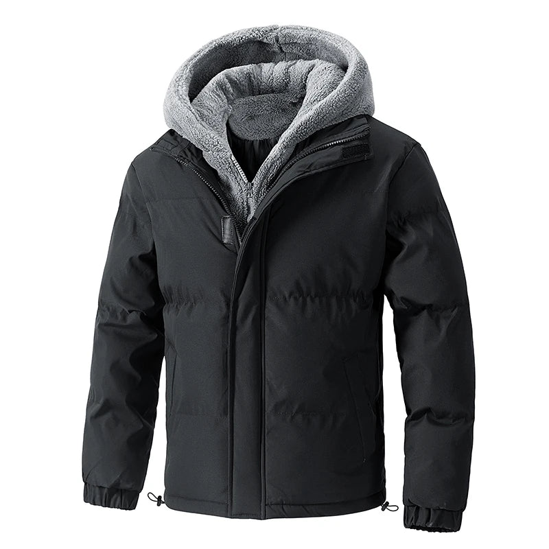 Winterjacke für Herren mit Fleecefutter und Kapuze