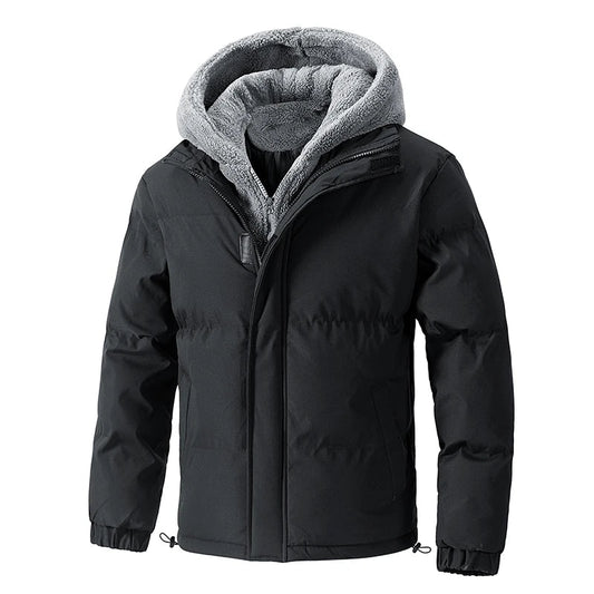 Winterjacke für Herren mit Fleecefutter und Kapuze