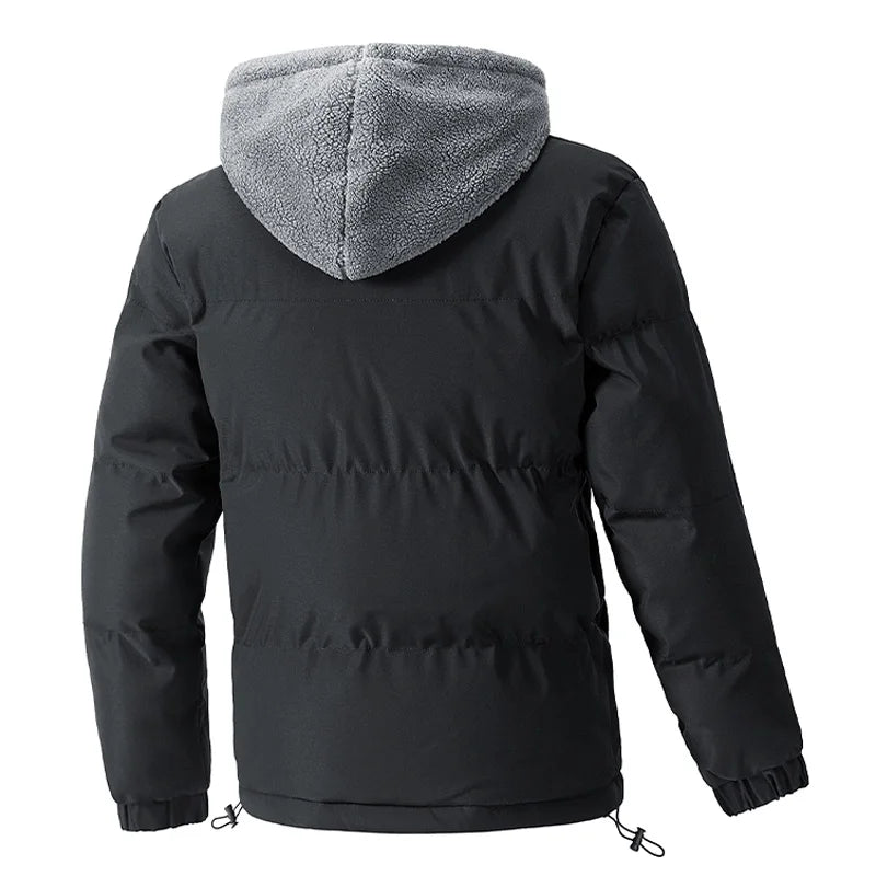 Winterjacke für Herren mit Fleecefutter und Kapuze
