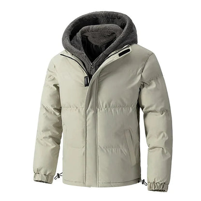 Winterjacke für Herren mit Fleecefutter und Kapuze