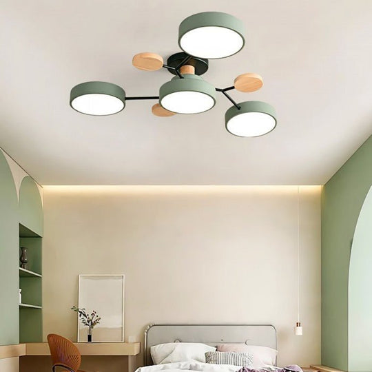 Scandinavian LED ceiling lamp – branched design in matte white