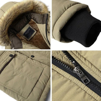 Gefütterter Parka für Herren mit Kapuze