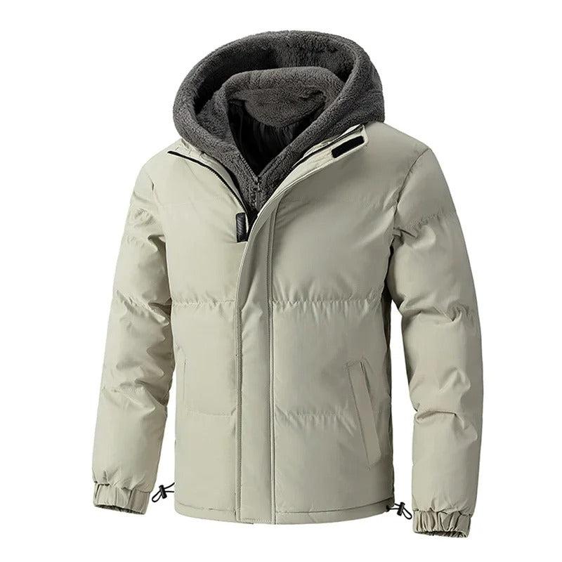 Gefütterte Winterjacke für Herren mit Steppung