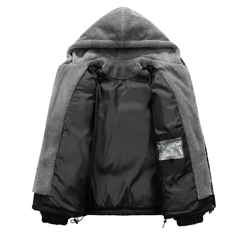 Gefütterte Winterjacke für Herren mit Steppung