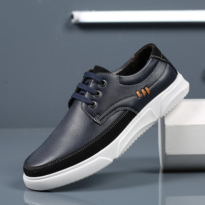 Herren-Oxford-Schuhe mit glänzendem Finish an der Ferse