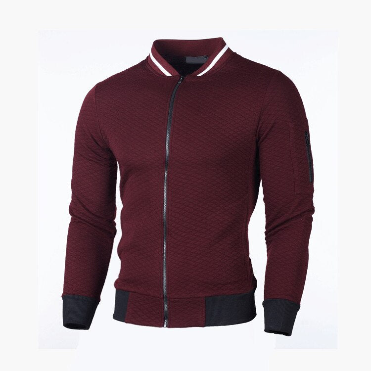 Men's cardigan with zipper and minimalist design 