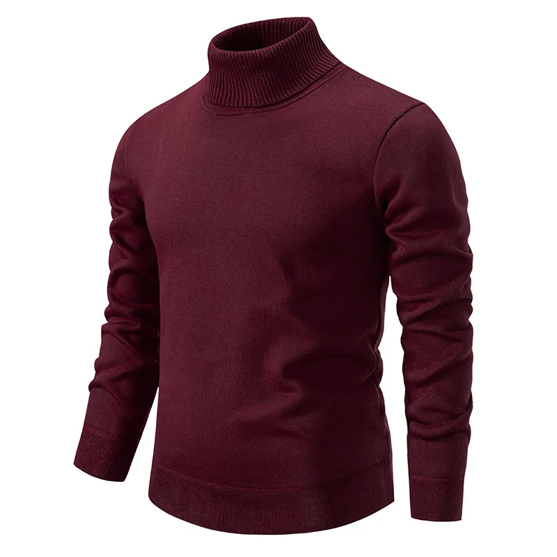 Men's roll-neck sweater made of virgin wool