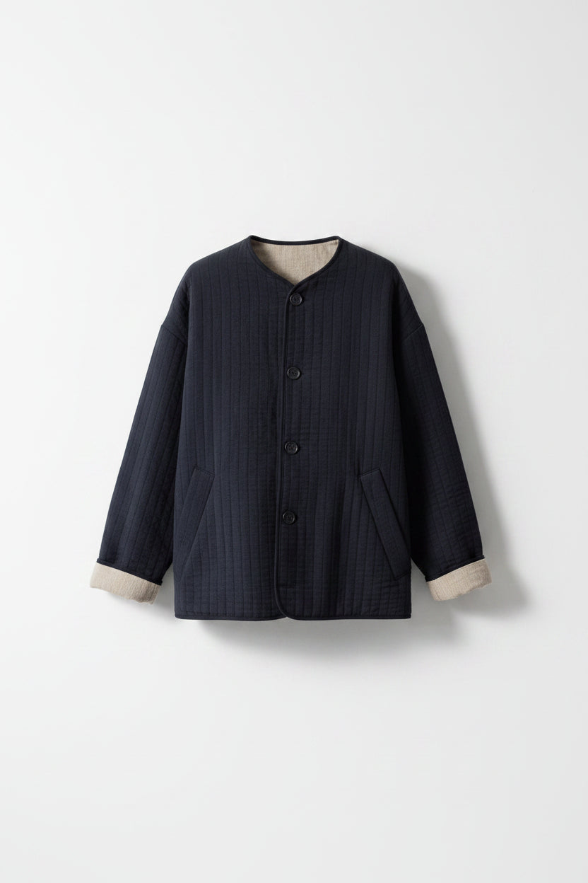 Damen Steppjacke in Oversize-Passform aus leichter Baumwolle