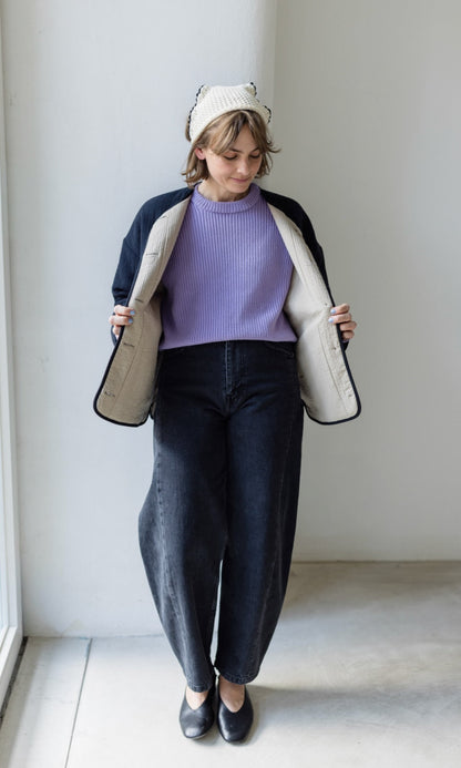 Oversize Damenjacke mit gestepptem Design und hohem Tragekomfort