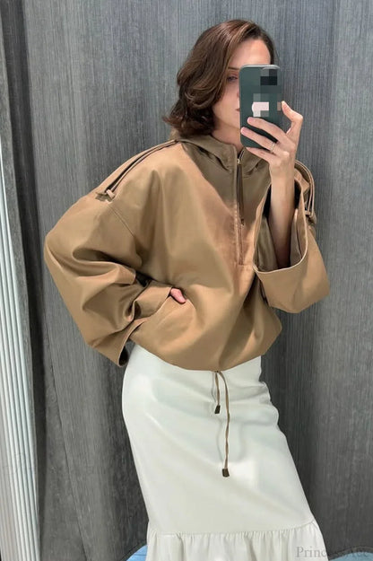 Hoodie-Jacke mit Kapuze im Regular Fit, Rückansicht