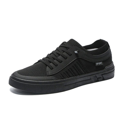 Men's casual breathable trainers displaying the upper and slip-on design
