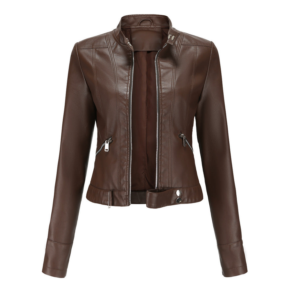 Women's jacket with classic cut and collar