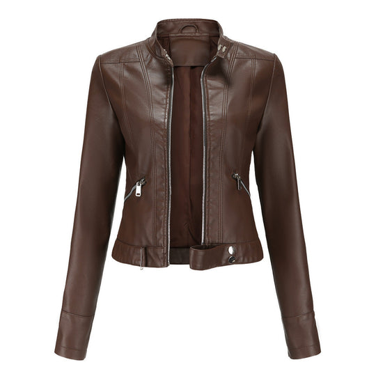 Women's jacket with classic cut and collar