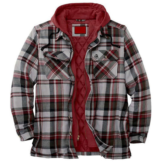 Men's lumberjack jacket with classic plaid design 