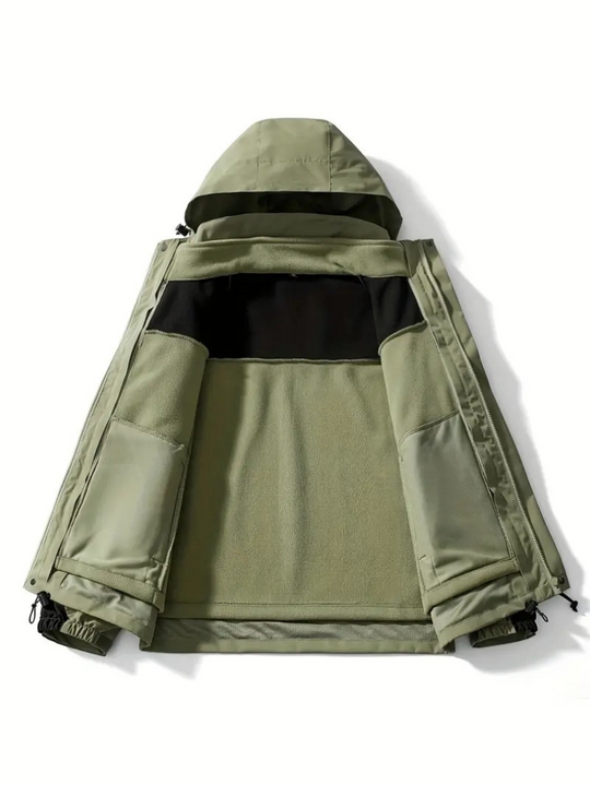 Men's 3-Layer Winter Jacket with Classic Design 