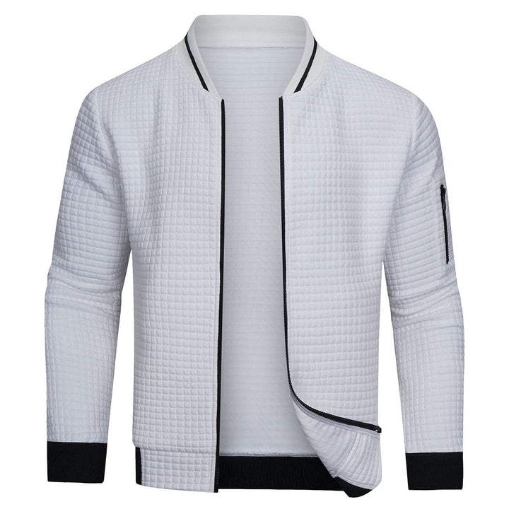 Men's cardigan with zipper and minimalist design 