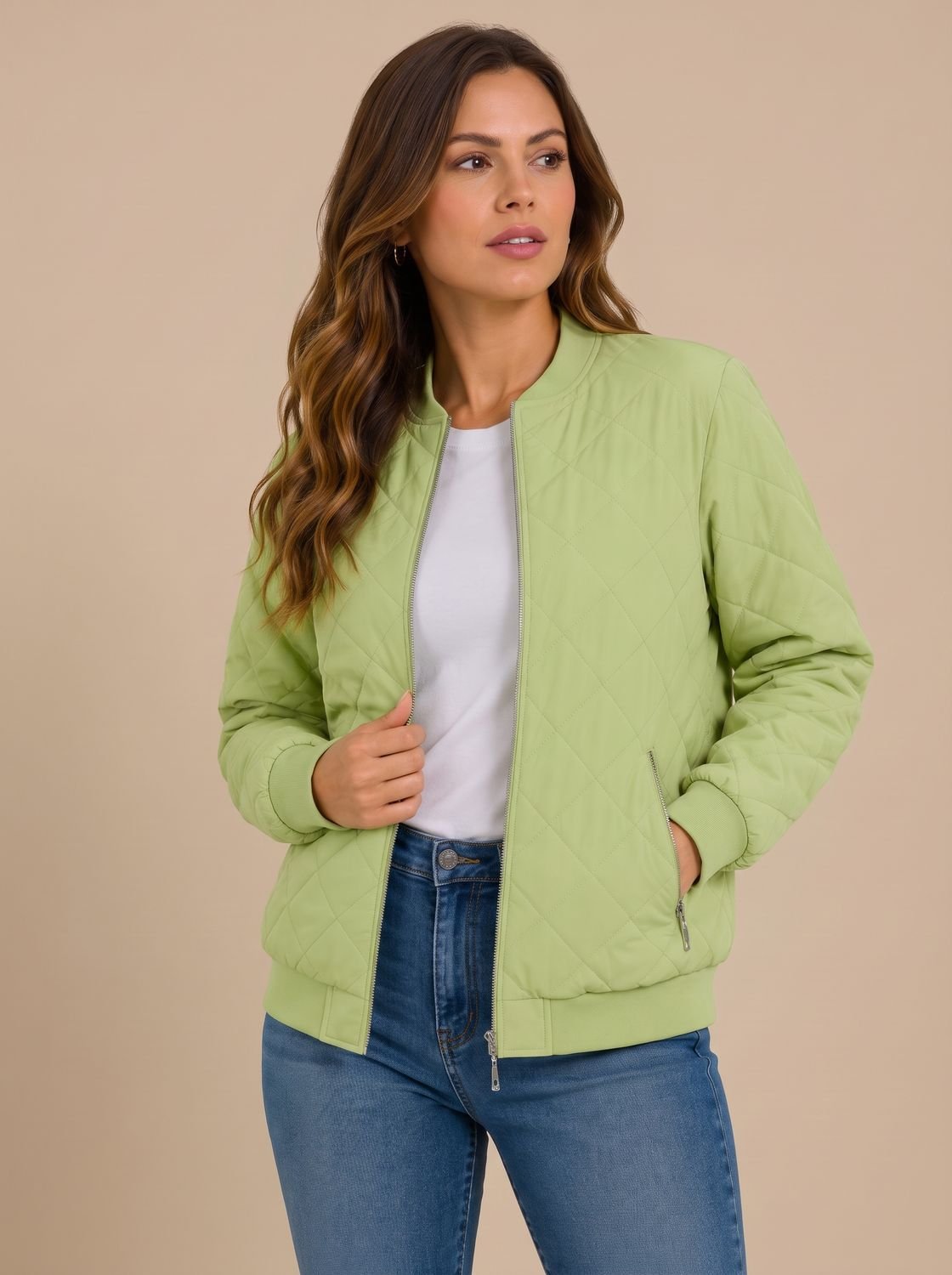 Moderne Damenjacke mit gesteppter Struktur