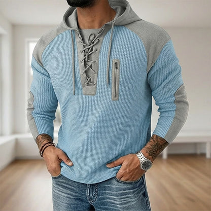 Sportlicher Kapuzenpullover für Herren mit strukturierter Oberfläche